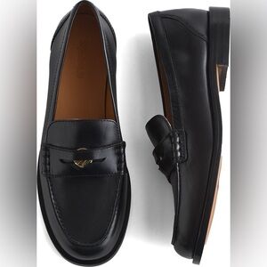 New Madewell The Porto Penny Loafer True Black Size 8.5 M Academia Preppy